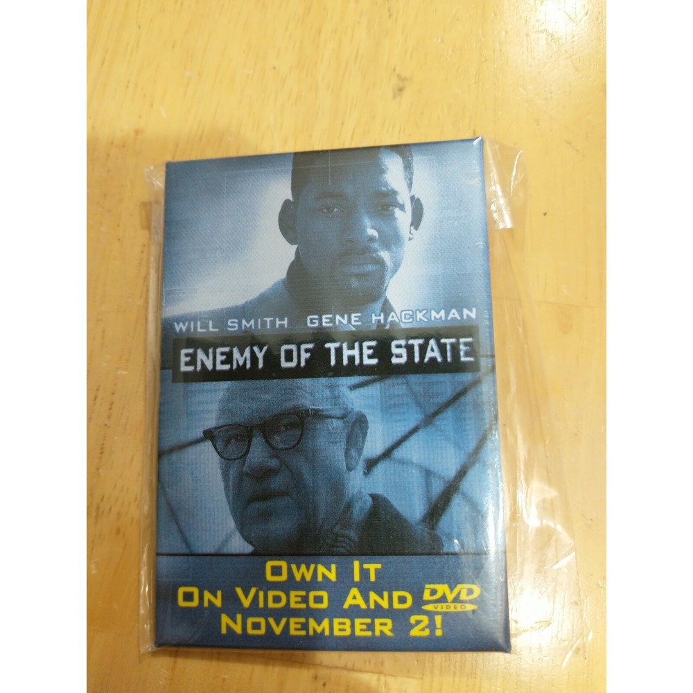 Enemy of the State DVD Promo Movie Button Badge Pin Pinback Will Smith